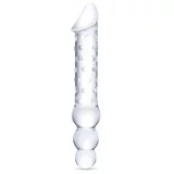 Gläs Glas Double Ended Glass Dildo with Anal Beads