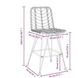  Barski stolci 2 kom 45 x 56 x 103,5 cm od PE ratana i čelika | Eponuda.com