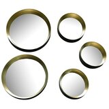 Okruglo ogledalo Lia Ø 25, 23, 18, 2 x 15 cm (Zlatno / Crna boja)  Okruglo ogledalo Lia Ø 25, 23, 18, 2 x 15 cm (Zlatno / Crna boja) Slike