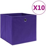 vidaXL Kutije za pohranu 10 kom netkana tkanina 28x28x28 cm ljubičaste | shoptok.hr