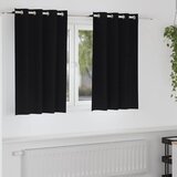  Zavjese za blackout s prstenovima 2 pcs Crna 140 x 140 cm | shoptok.hr