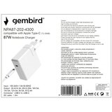 Gembird NPA87 202 4300 TJ 354B Apple Type C USB C punjač za MacBook 87W 20,2V 4.3A, USB Type C Cene