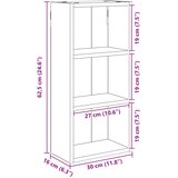  Kupaonski zidni ormarić s policom Staro drvo 30 x 16 x 62,5 cm | shoptok.hr
