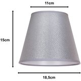  duolla - abažur za stolnu lampu sofia xs E14 prečnik 18,5 cm srebrna | Eponuda.com