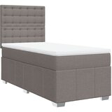 vidaXL Box spring postelja z vzmetnico taupe 100x200 cm blago, (21307004) | Shoptok.si