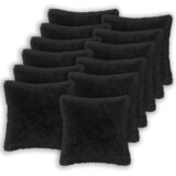  Presvlaka za jastuk 12 pcs HEERLEN Crna 45 x 45 cm PV flis | shoptok.hr