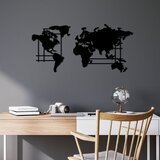 Wallity Zidna dekoracija World Map - M, 70 x 33 cm, Crna | ePonuda.com