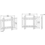 Alpha support fix 17-43 nosač za tv/fiksni/vesa 200x200/30kg/2cm od zida | ePonuda.com