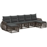  Sjedeća garnitura za vrt 7 kom. Siva i tamno siva poliratan 70 x 62 x 70 cm | shoptok.hr