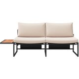  Vrtni kauč s jastukom Sivo-smeđa 200,5 x 70 x 85,5 cm Čelik | shoptok.hr