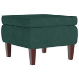 Furnova Stolček z lesenimi nogami temno zelen žamet, (22056007) | Shoptok.si