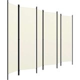vidaXL Sobna pregrada sa 6 panela krem-bijela 300 x 180 cm | shoptok.hr