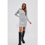 Moodo Ribbed dress with hood Cene