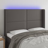  LED uzglavlje sivo 147x16x118/128 cm od umjetne kože | shoptok.hr