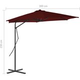  Vrtni suncobran s čeličnim stupom 300 x 230 cm bordo | shoptok.hr