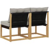  2 Komad Srednja sofa za van Masivno bagremovo drvo, Tekstilen | Eponuda.com