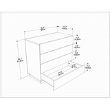 Woody Fashion Dresser Lines, 90x81.6x45 cm, Bež | Eponuda.ba