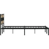 Metalni Kovinski posteljni okvir brez vzmetnice sonoma hrast 200x200 cm, (21611190) | Shoptok.si
