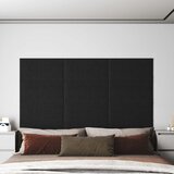  Zidna uzglavlja 12 pcs 60 x 30 cm Crna tkanina | shoptok.hr