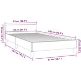  Okvir za krevet bez madraca tamnosivi 80x200 cm od tkanine | shoptok.hr