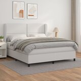  The Living Store Box spring postelja z vzmetnico bela 180x200 cm umetno usnje - Box Spring Postelja, (21450182) Cene