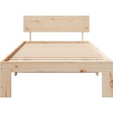  Krevet s uzglavljem 90x200 cm od čvrste borovine | shoptok.hr