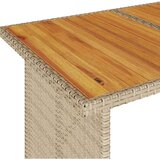 Vrtni stol s drvenom pločom bež 110 x 68 x 70 cm od poliratana | shoptok.hr