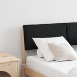 vidaXL Tapecirani uzglavlje Crna 120 cm Čvrsto borovo drvo | shoptok.hr