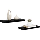  Plutajuće zidne police 2 kom sjajne crne 60 x 23,5 x 3,8 cm MDF | shoptok.hr