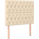 Maison Chic Posteljno vzglavje - Vzglavna omarica 2 kosa krem 90x7x78/88 cm blago, (22076965) Cene