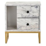 Hanah home noćni stočić glimmer fressia marble gold