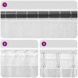 Voile zavjese s gornjim jezičkom 2 kom smeđe Smeđa 140 x 175 cm | Shoptok.si