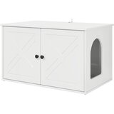 vidaXL Mačja hiša Svetlo Belo 85 x 55 x 50 cm Konstruiran les, (5000111151) Cene