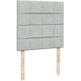 Box spring krevet s madracem svjetlosivi 100x200 cm baršunasti | shoptok.hr
