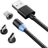  3v1 mikro tip-c USB magnetni kabel za telefone 1m