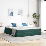  Krevet s madracem i skladištem Tamnozelena 160 x 200 cm Baršun | shoptok.hr