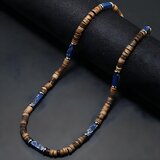 IZMAEL Ogrlica AB-34058 - Rjava / Modra | Shoptok.si