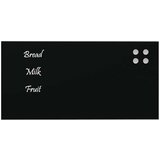 vidaXL Zidna magnetna ploča crna 60 x 30 cm od kaljenog stakla | shoptok.hr