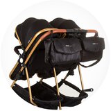 Chipolino dječja kolica za blizance ili dvoje djece Duo Smart Obsidian / Gold | shoptok.hr