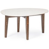 BIZZOTTO Bijeli/u prirodnoj boji stolić za kavu s mramornom pločom 50x70 cm Sylvester – Cijene