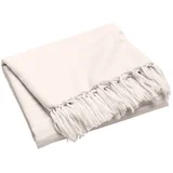 Kremno belo bombažno pregrinjalo 180x220 cm Lilia –