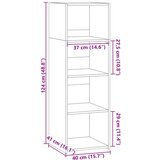 vidaXL Visoka omara rjavi hrast 40x41x124 cm inženirski les | Shoptok.si