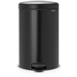 Brabantia Koš za smeti s pedalom 20 L s plastičnim vložkom - mat črna | Shoptok.si