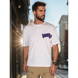 DStreet T-shirt męski z nadrukiem biały | Shoptok.si