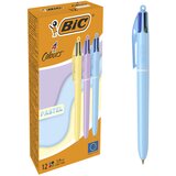 Bic izvlečni kemični svinčnik 4 barve PASTEL, kartonska škatla 12, (21655691) Cene