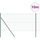 vidaXL Hexagonalna ograja zelena 1x10 m jeklo | Shoptok.si