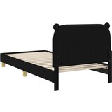  Otroški posteljni okvir z vznožjem Črna 90 x 190 cm blago, (5000104668) | Shoptok.si
