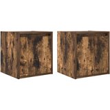  Zidni noćni ormarići 2 kom dimljenog hrasta 38x34x40 cm | shoptok.hr