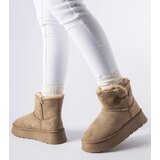 Gemre Brown insulated snow boots with button Ronco | Shoptok.si