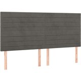  Uzglavlje tamnosivo 200x5x118/128 cm baršunasto | shoptok.hr